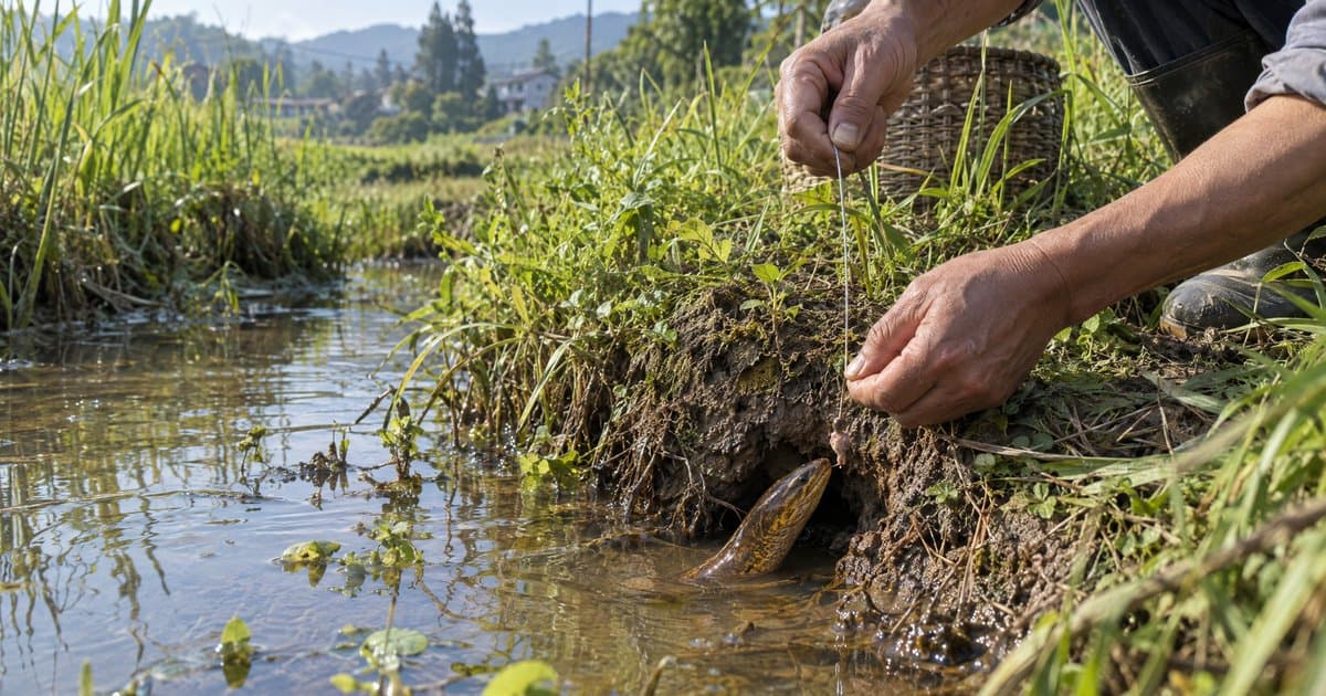 黄鳝怎么钓：下须钩、洞钓的传统玩法