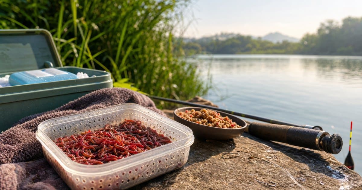 夏季红虫拉饵还能用吗:高温天活饵保存与使用技巧